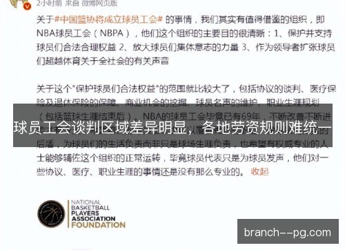 球员工会谈判区域差异明显，各地劳资规则难统一